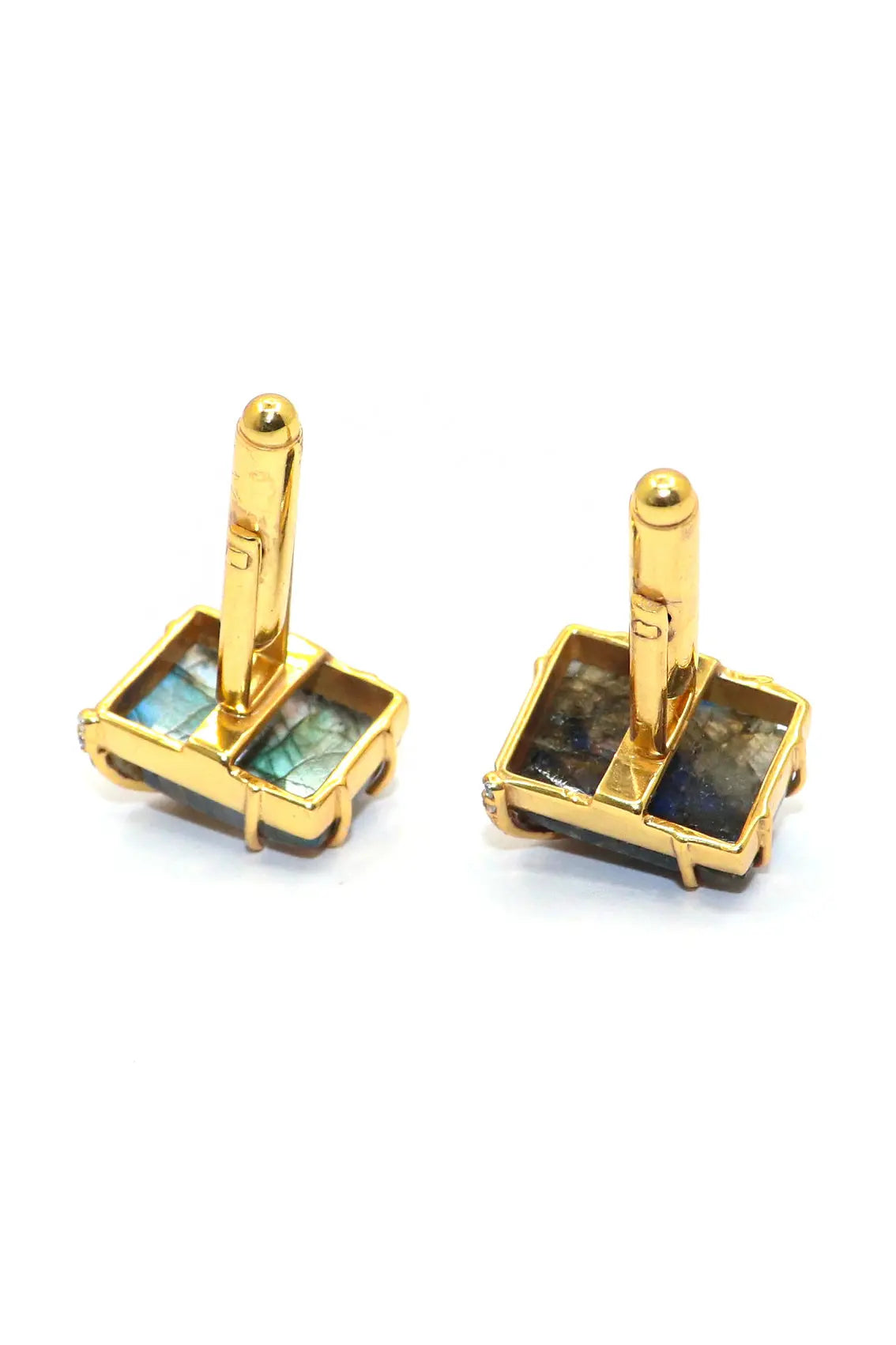 Gold Plated Royal Touch Labradorite Gemstone cufflinks Jewelry VJewels