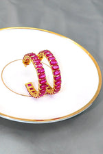 Gold Plated Stylish Fancy Gemstone Women Earring VJewels