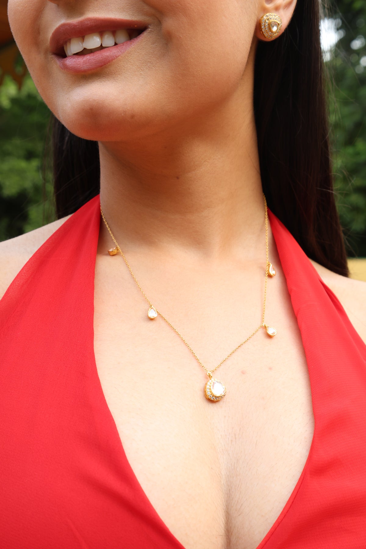 Moissanite Gold Plated Necklace II