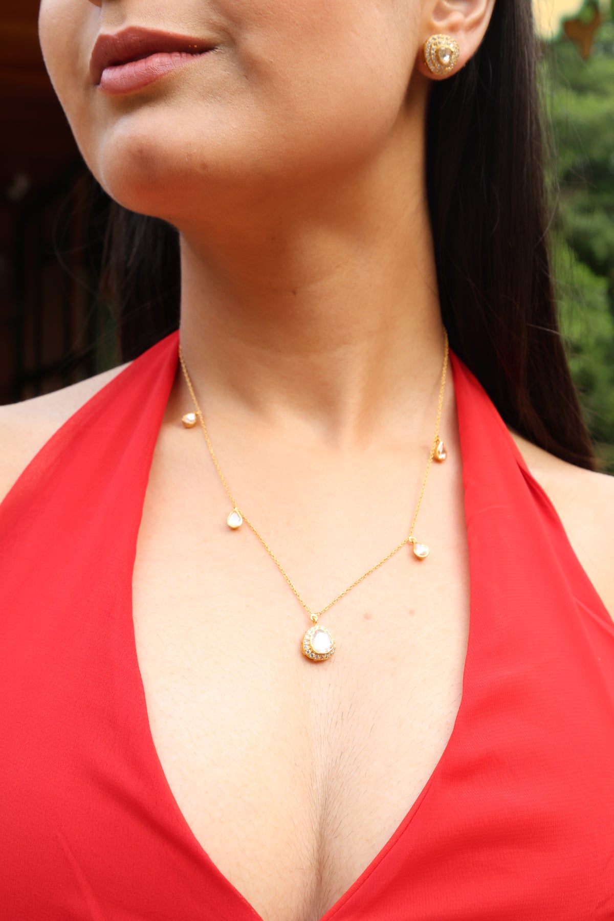 Moissanite Gold Plated Necklace II