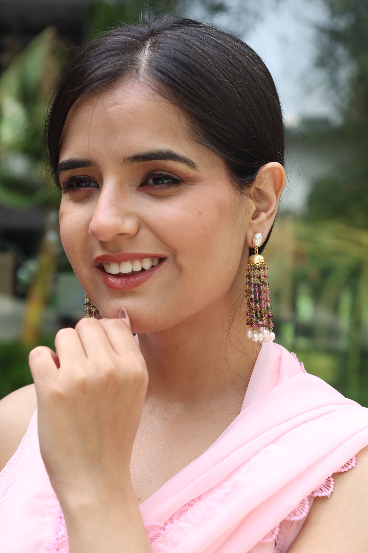 Tourmaline & Pearl Regal Drop Earring