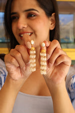 Pearl Sovereign Gold Long Earring