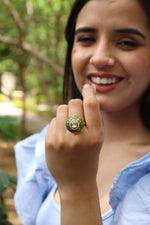 Moissanite Enamel Royal Ring I