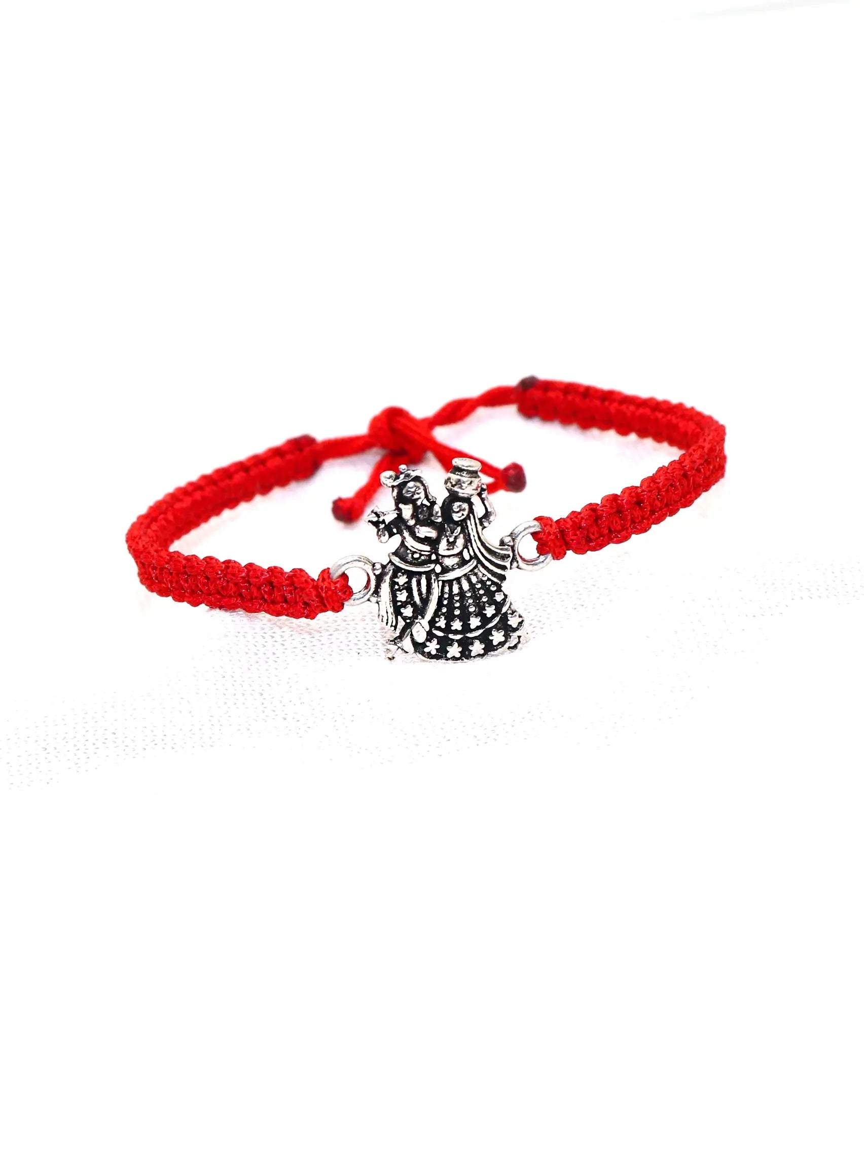 Krishna with Gopi Charm Rakhi Band for Brother VJewels