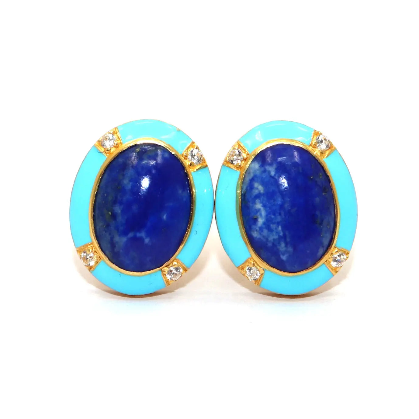 Lapis Lazuli Gemstone Cufflinks Men's Jewelry VjewelsIndia