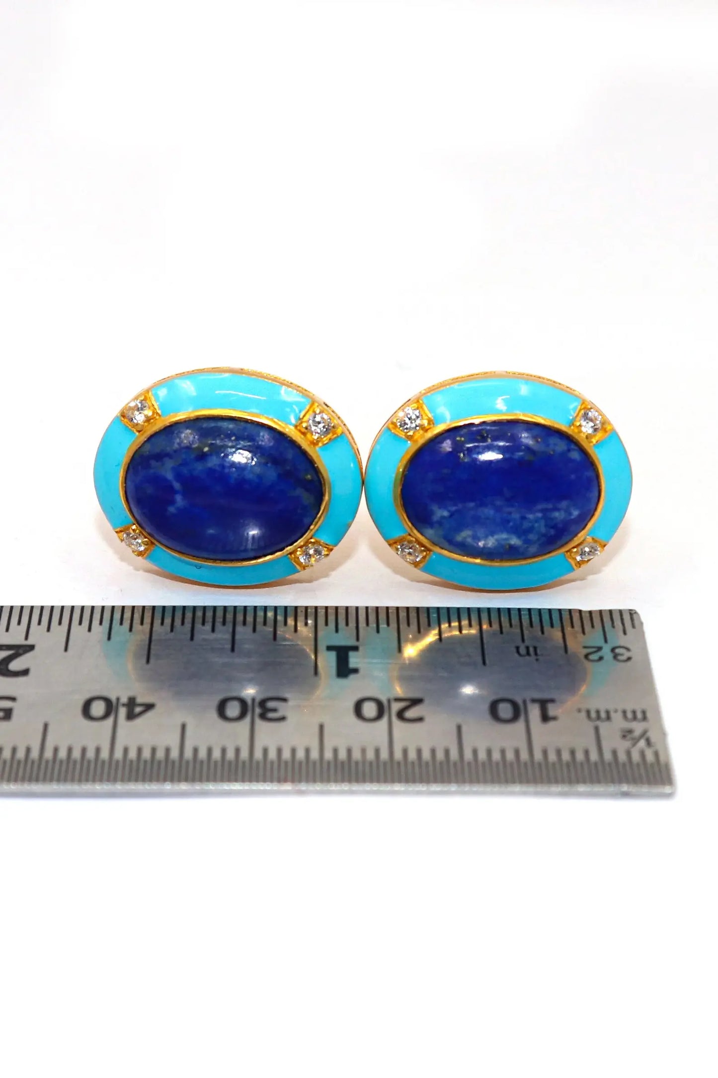 Lapis Lazuli Gemstone Cufflinks Men's Jewelry VjewelsIndia