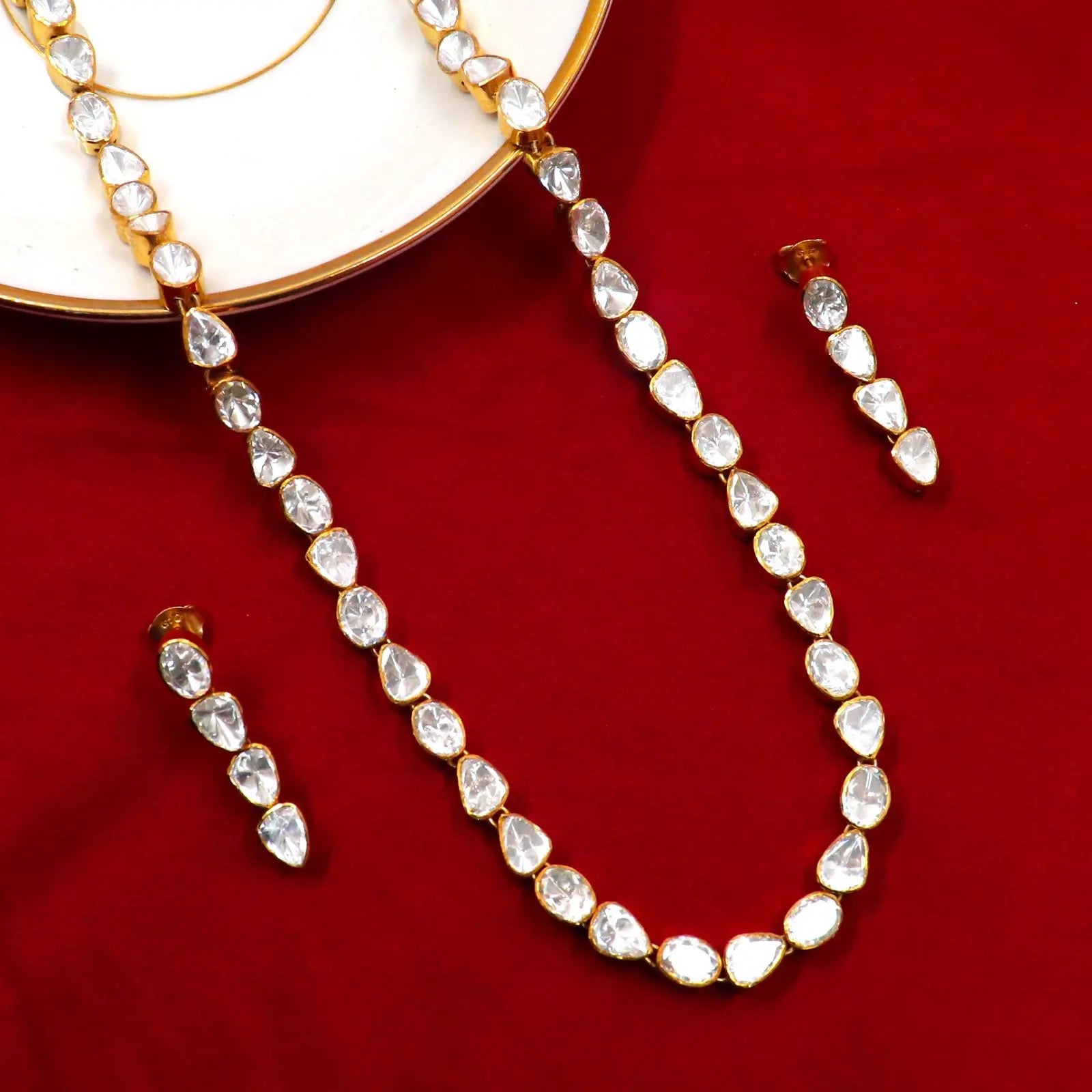 Moissanite Necklace Set Jewelry VJewels