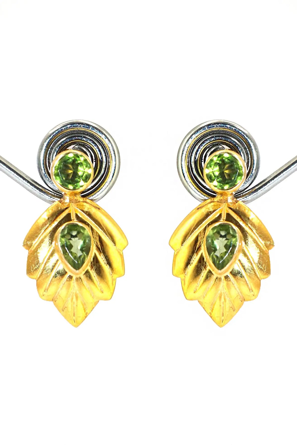 Prehnite Gemstone Earrings Trending Designer Collection Jewelry VJewels