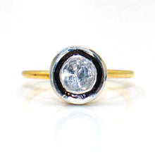 Round Shape Uncut Diamond Polki Gold Plated Ring Jewelry VJewels