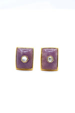 Royal Touch Gold Plated Cufflinks Featuring Sparkling Moissanite and Semi-Precious Stones Men's Jewelry VJewels