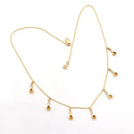 Trending Style Gold Plated Moissanite Gemstone Necklace Jewelry VjewelsIndia