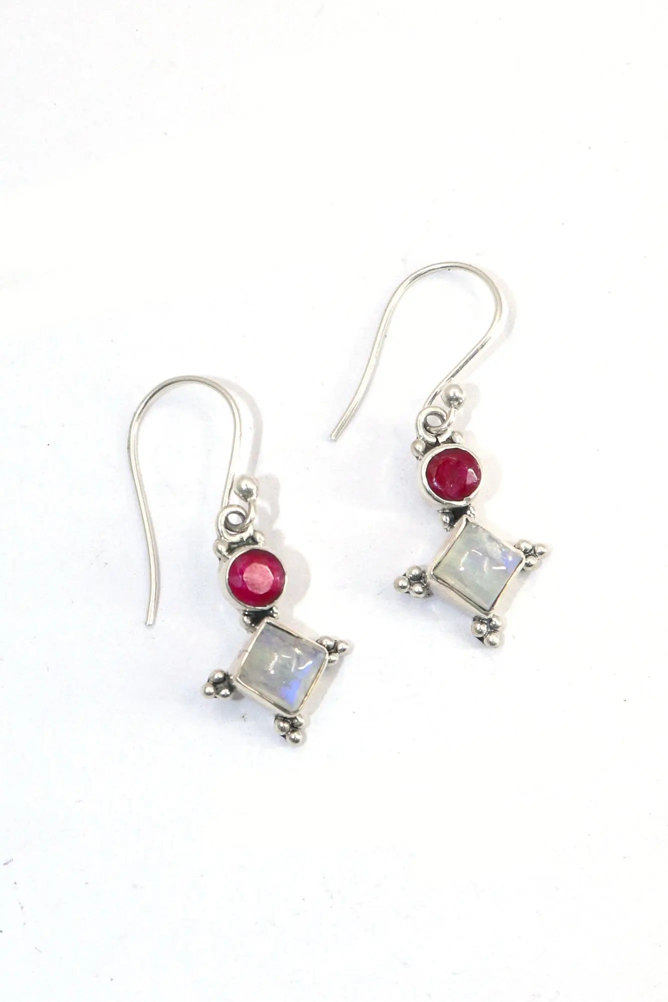 multi gemstone earring