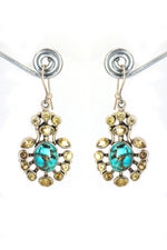 Turquoise & Citrine Gemstone Earring Jewelry VJewels