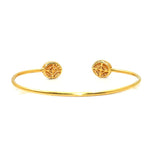 Uncut Diamond Polki With Diamond Gold Plated Adjustable Bracelet Jewelry VJewels