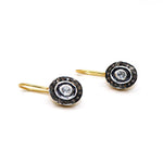 Uncut Diamond Polki with Diamond Two Tone Plated Earring Jewelry VJewels