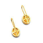 Uncut Diamond Polki with Diamond Two Tone Plated Earring Jewelry VJewels