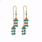 Turquoise Sui Dhaga Royal Earring