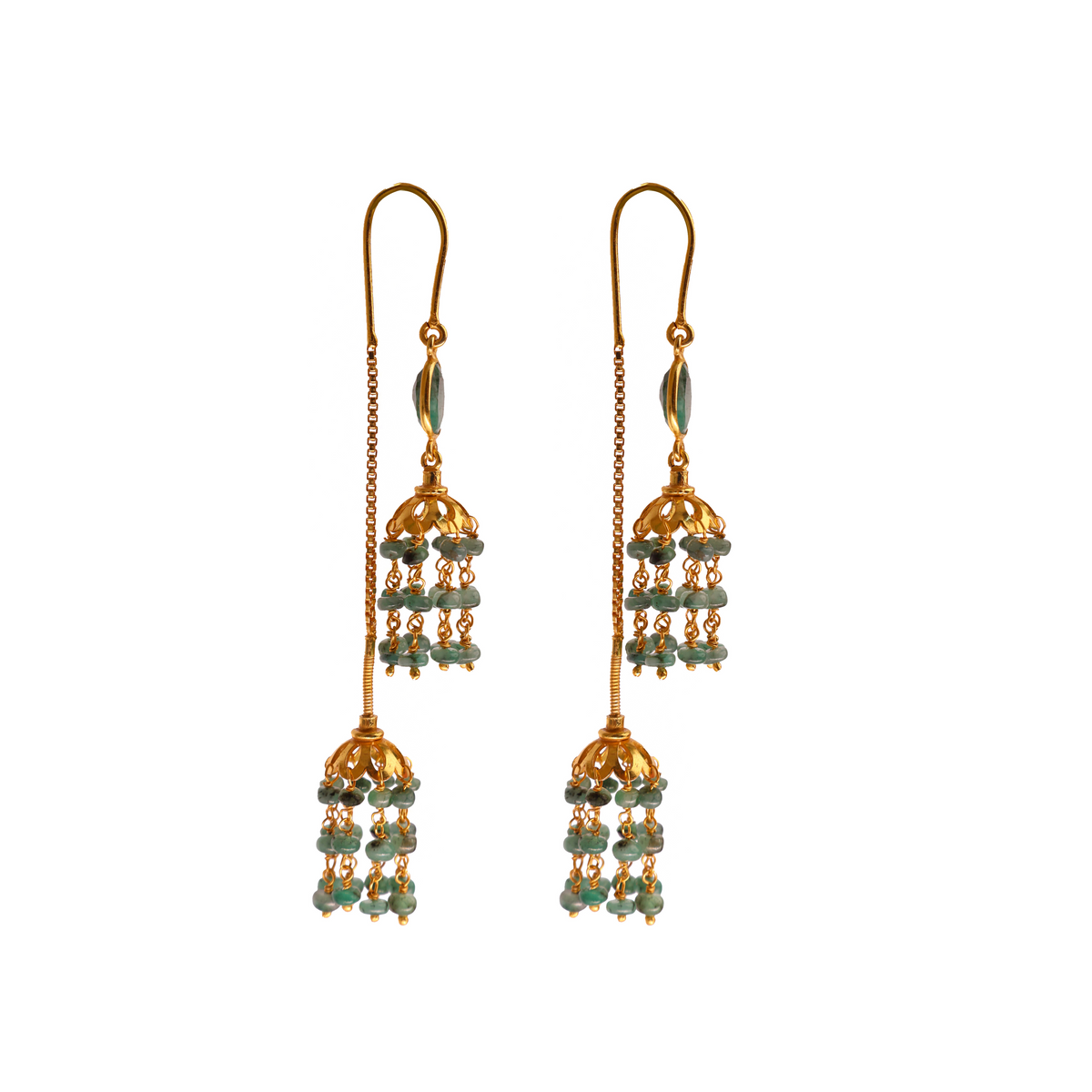 Emerald Royalty Sui Dhaga Earring