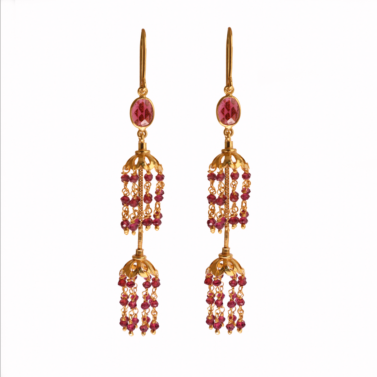 Ruby Royalty Sui Dhaga Earring