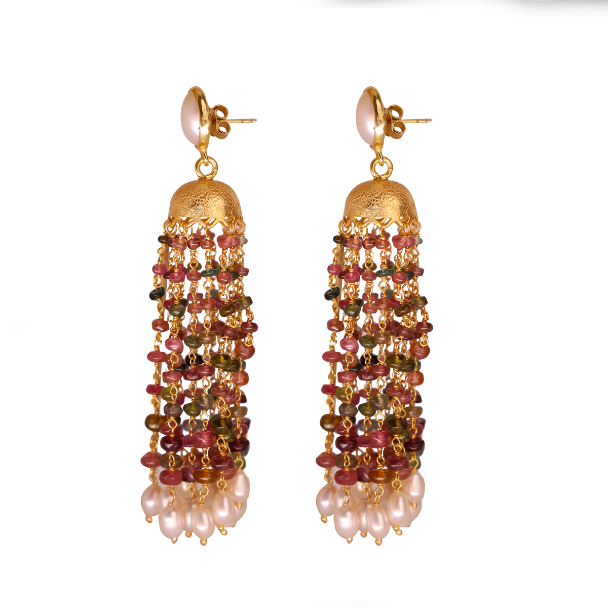 Tourmaline & Pearl Regal Drop Earring
