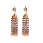Tanzanite & Pearl Royal Long Earring