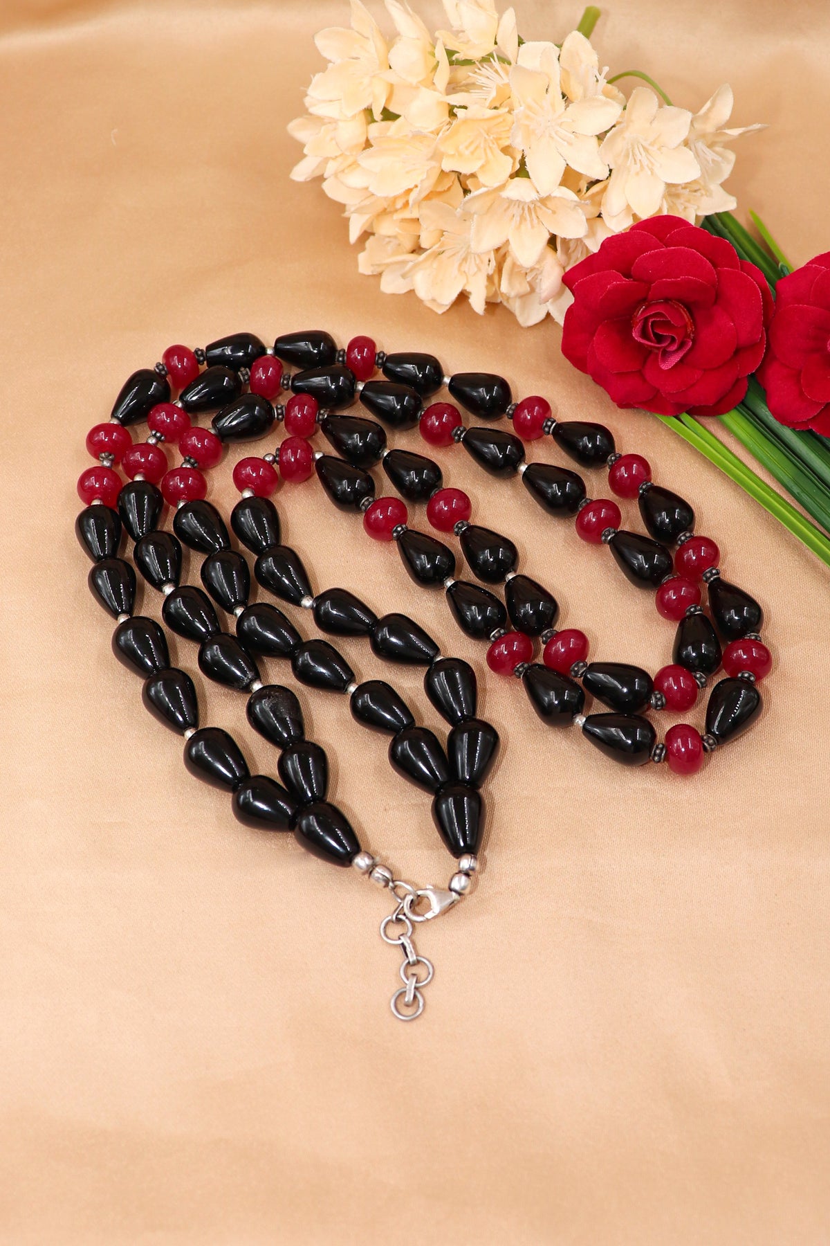 Onyx & Agate Regal Gemstone Necklace