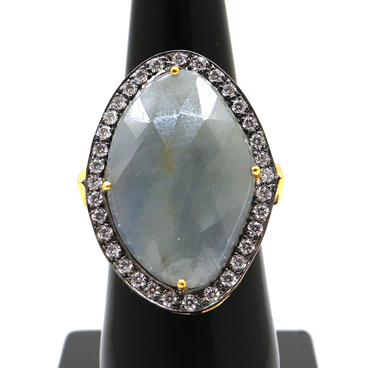 Two-Tone Sapphire Ember Ring