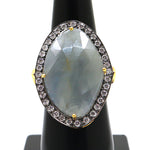 Two-Tone Sapphire Ember Ring