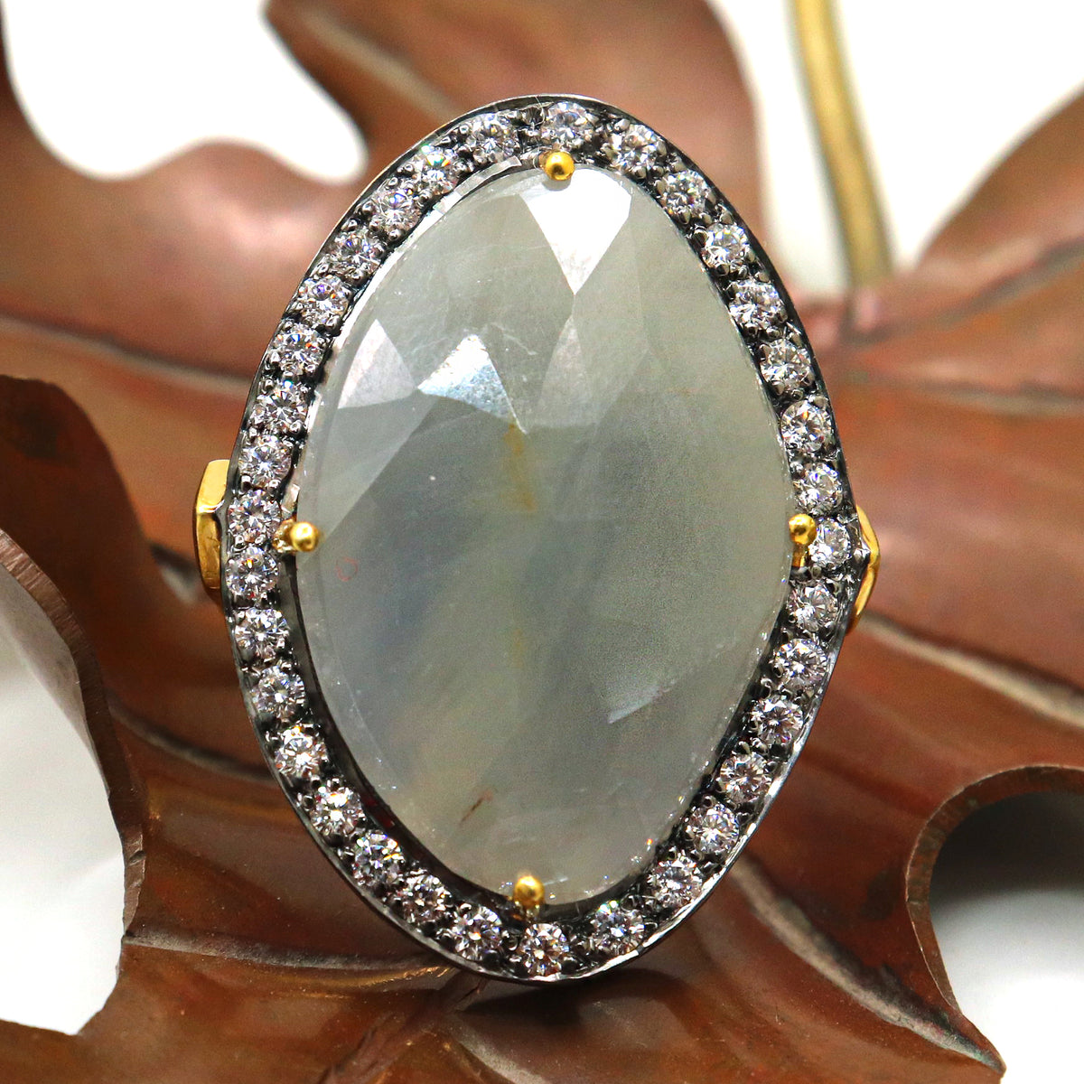 Two-Tone Sapphire Ember Ring