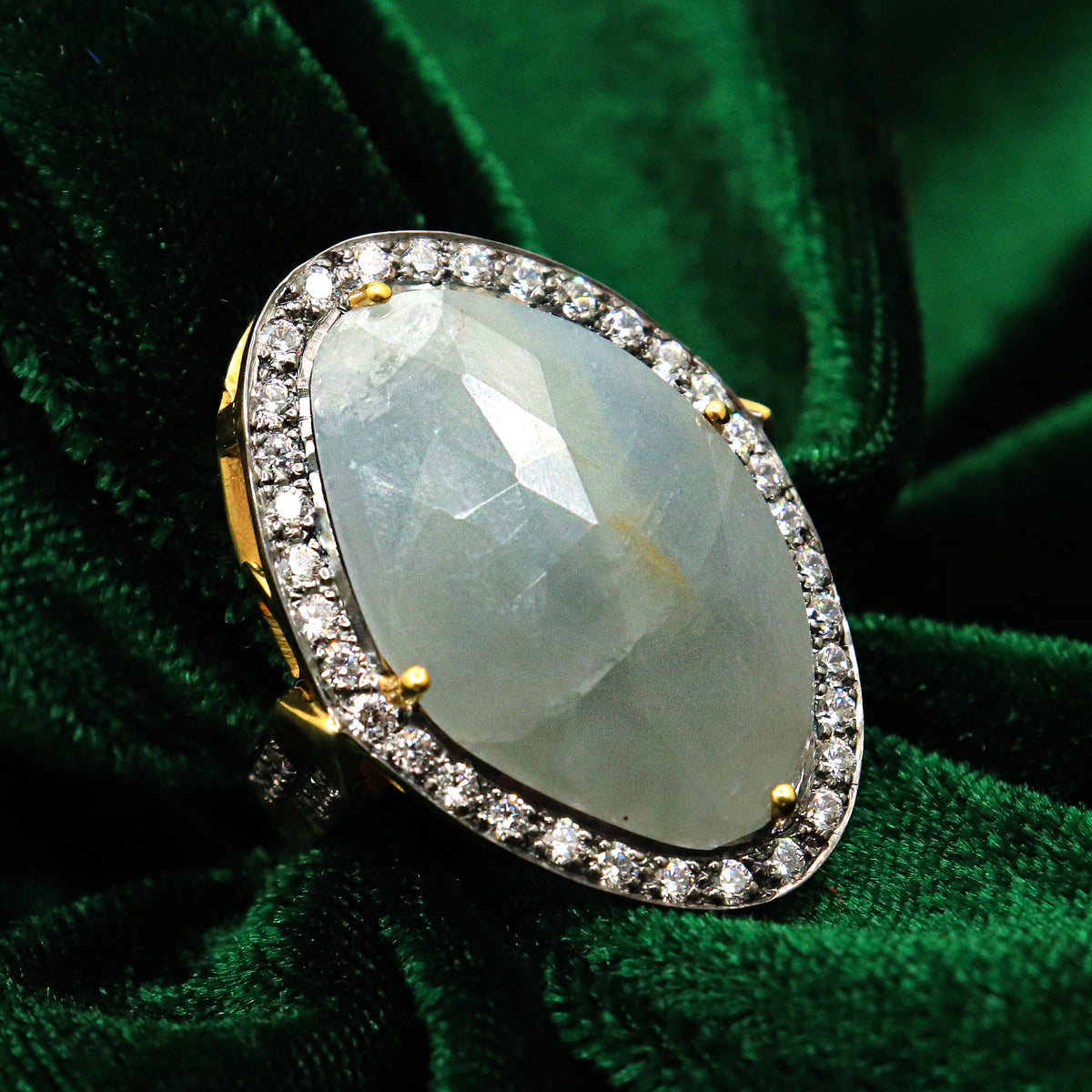 Two-Tone Sapphire Ember Ring