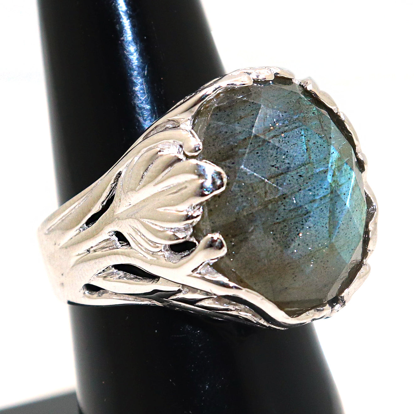 Unique Handcrafted Labradorite Gemstone Ring for Weddings