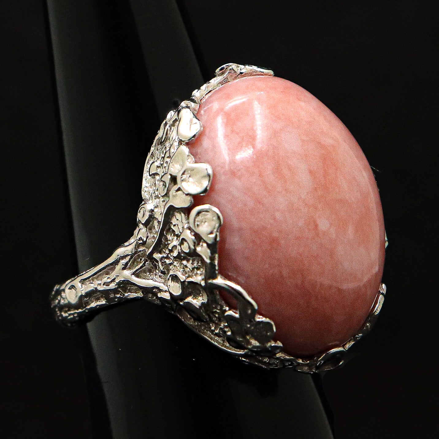 Designer Pink Opal Gemstone Ring for Everyday Style