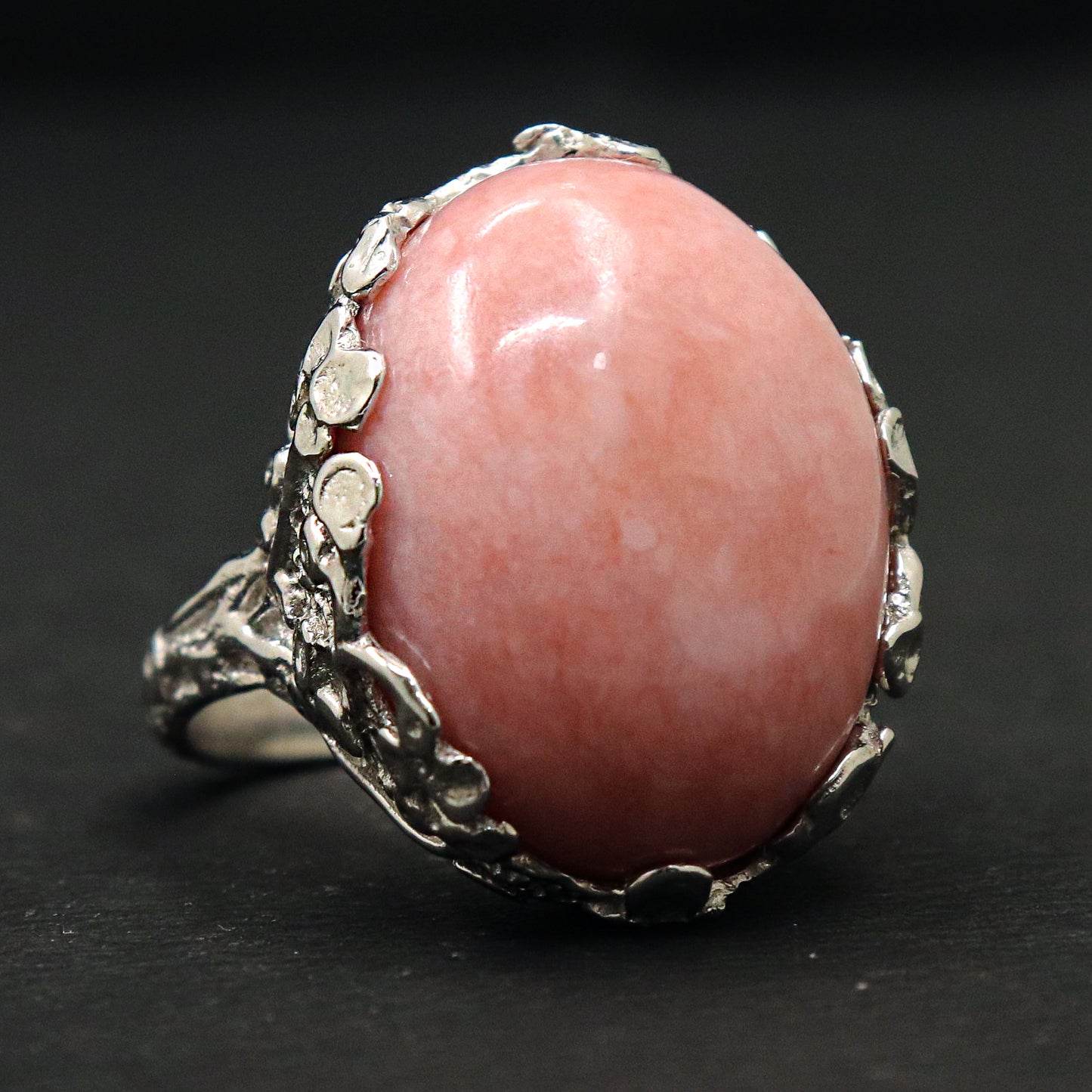 Designer Pink Opal Gemstone Ring for Everyday Style