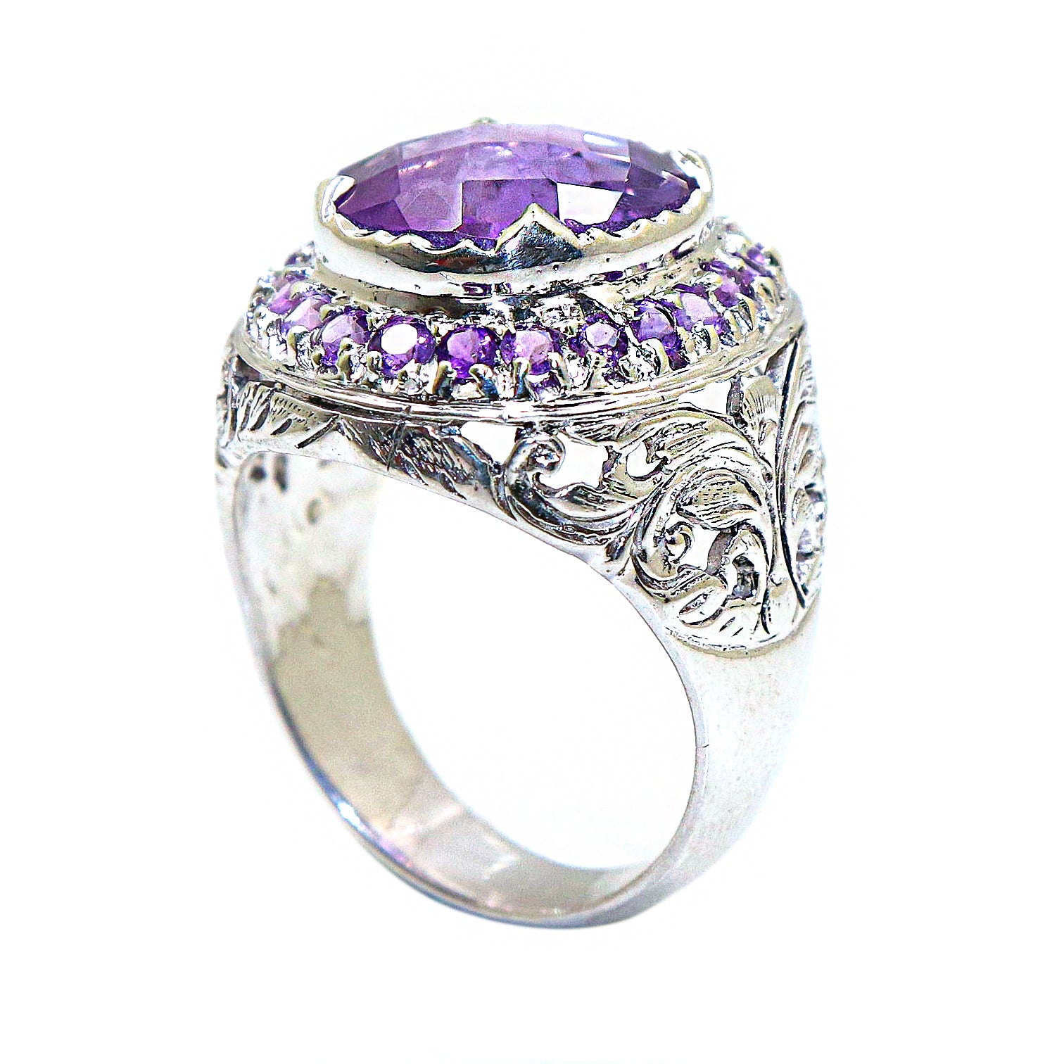 Designer Amethyst Gemstone Ring for Women