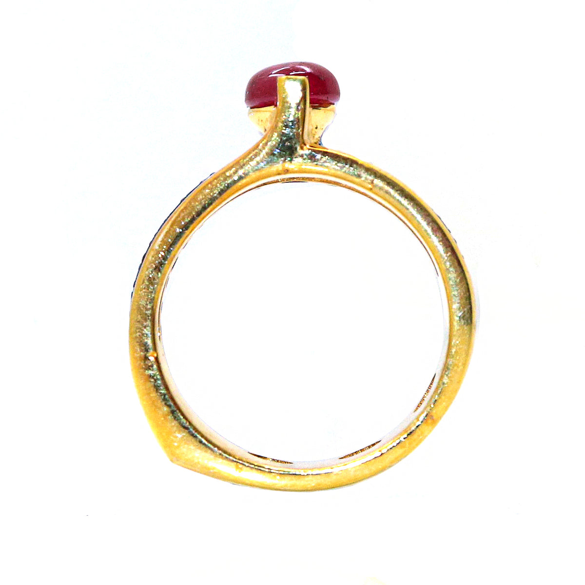 Two-Tone Diamond & Ruby Chic Ring