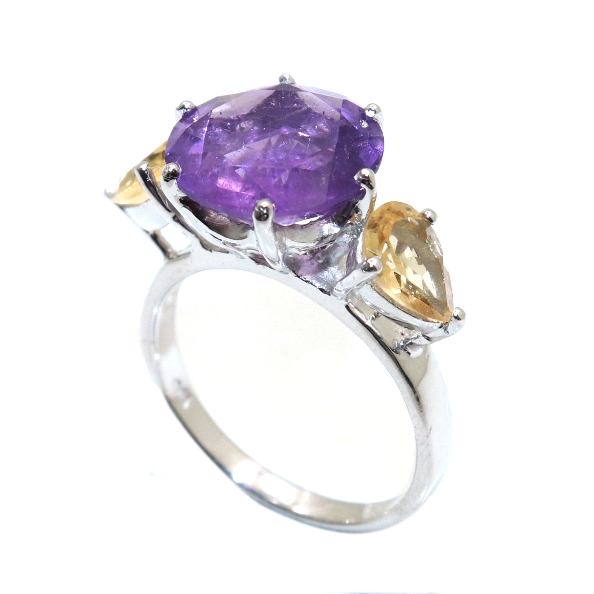 Bold Statement Ring with Multi Semi-Precious Gemstones