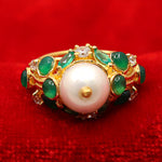 Pearl & Onyx Brilliance Ring