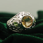 Citrine Prism Ring