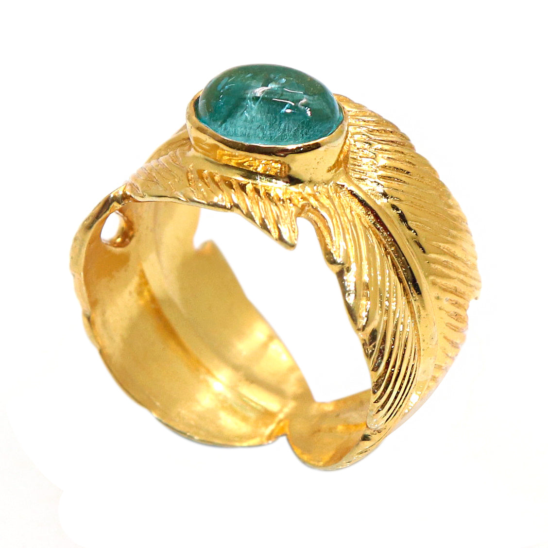 apatite gemstone ring