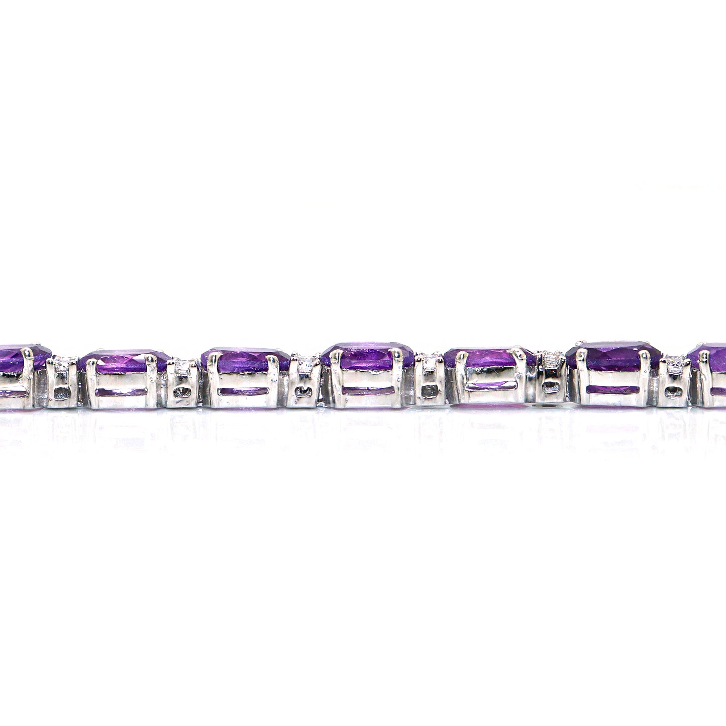 Best Selling Purple Amethyst With CZ Gemstone Bracelet Jewelry