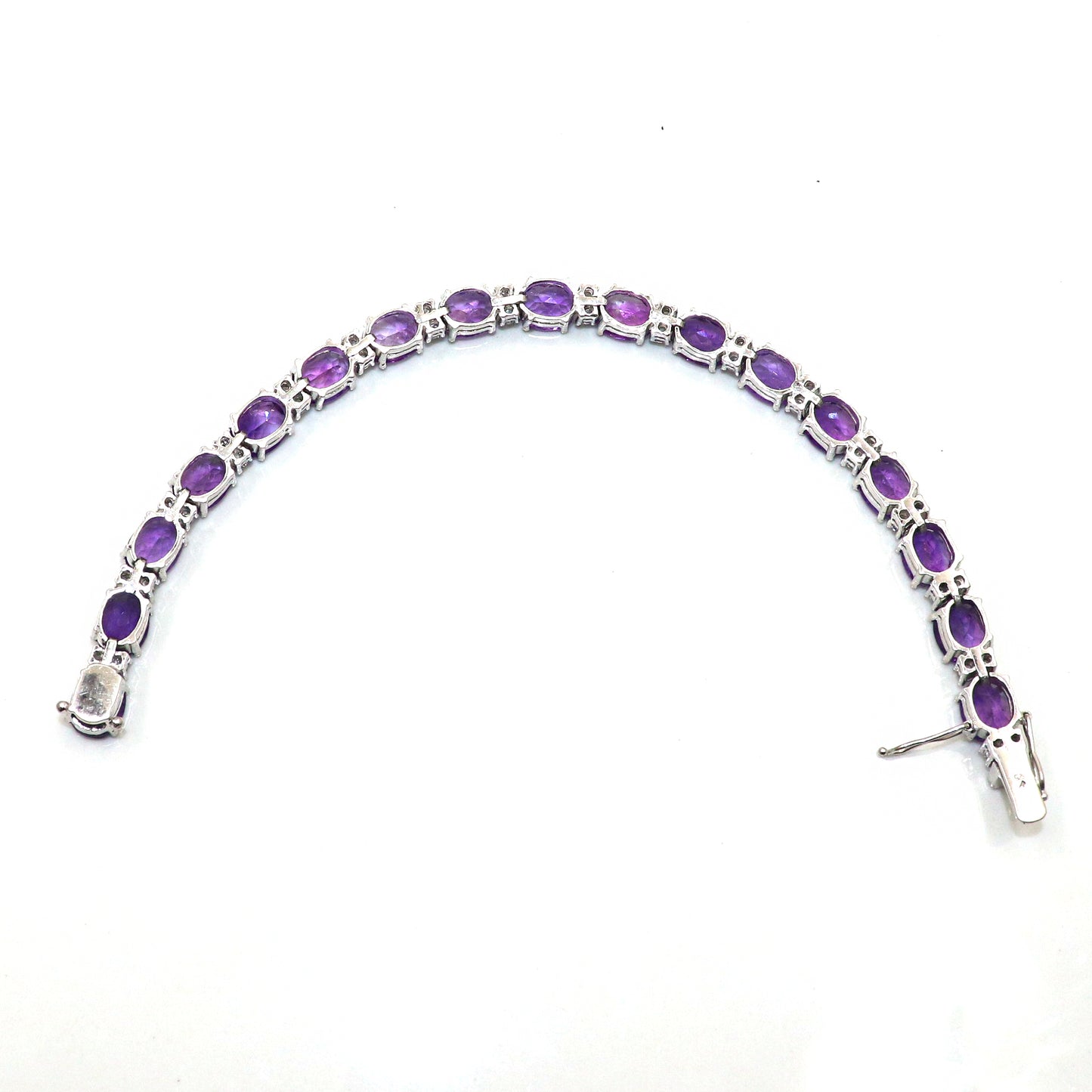 Best Selling Purple Amethyst With CZ Gemstone Bracelet Jewelry