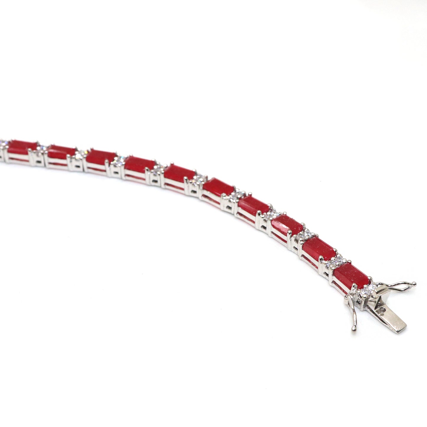 Elegant Ruby With CZ Gemstone Bracelets for Every Occasion