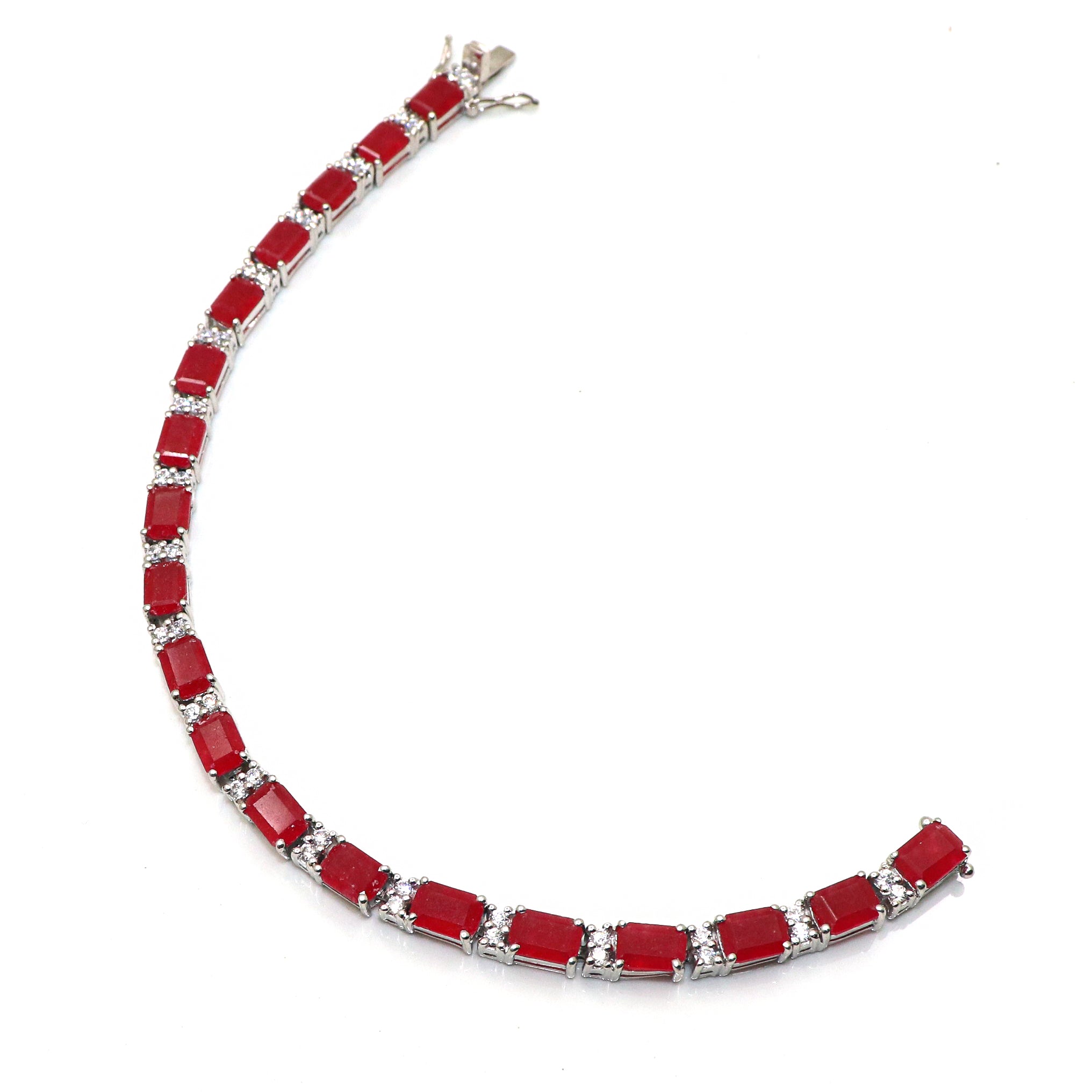 Elegant Ruby With CZ Gemstone Bracelets for Every Occasion