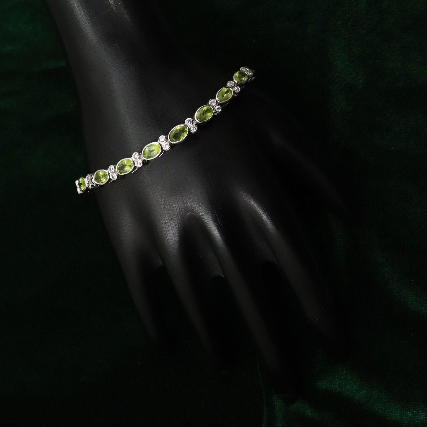 Peridot Gemstone with CZ Bracelets for Everyday Glam