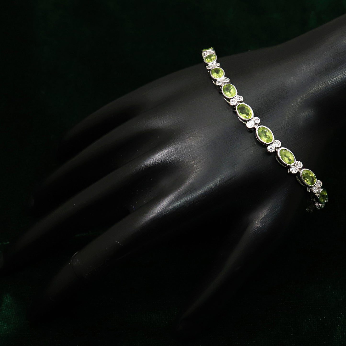 Peridot Gemstone with CZ Bracelets for Everyday Glam