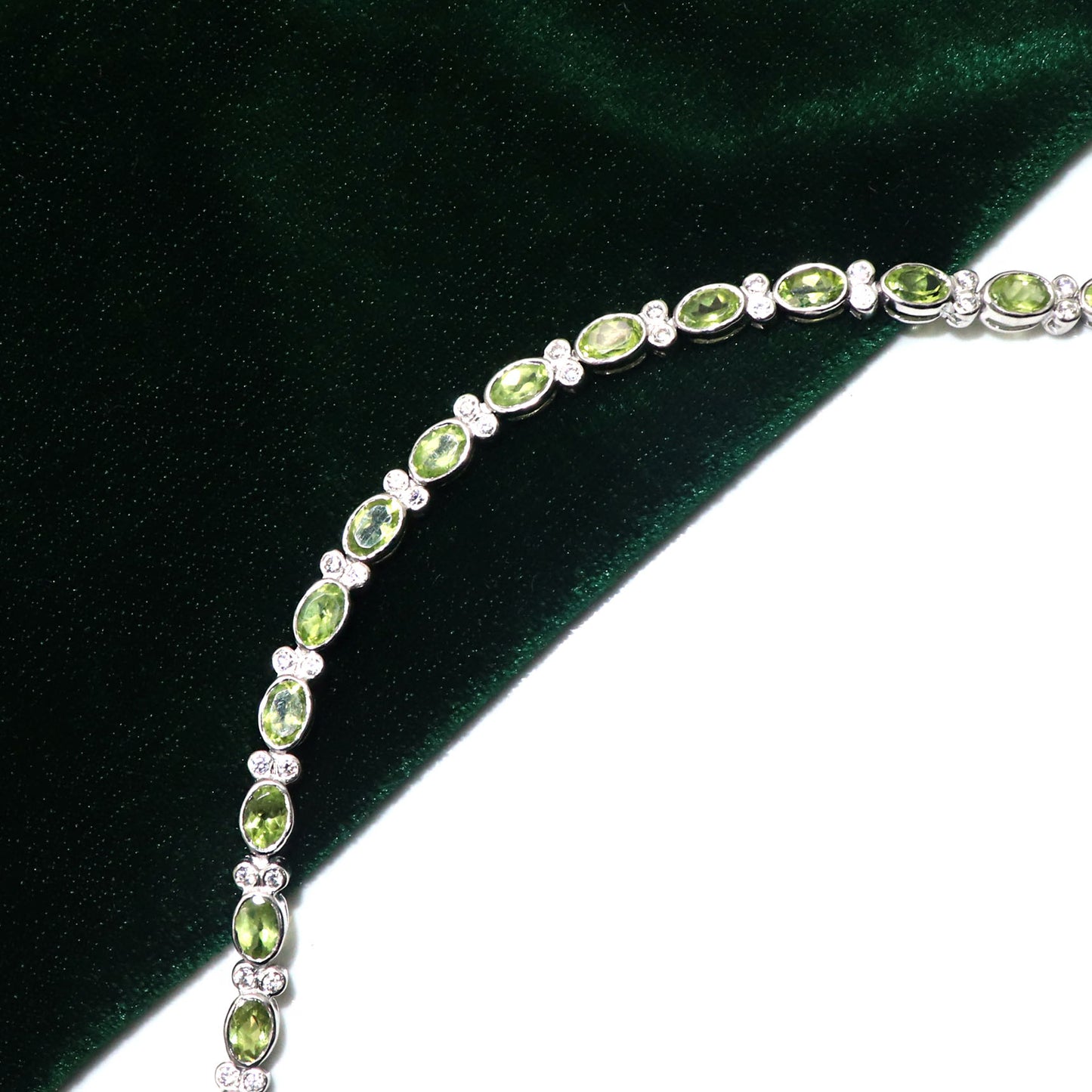 Peridot Gemstone with CZ Bracelets for Everyday Glam