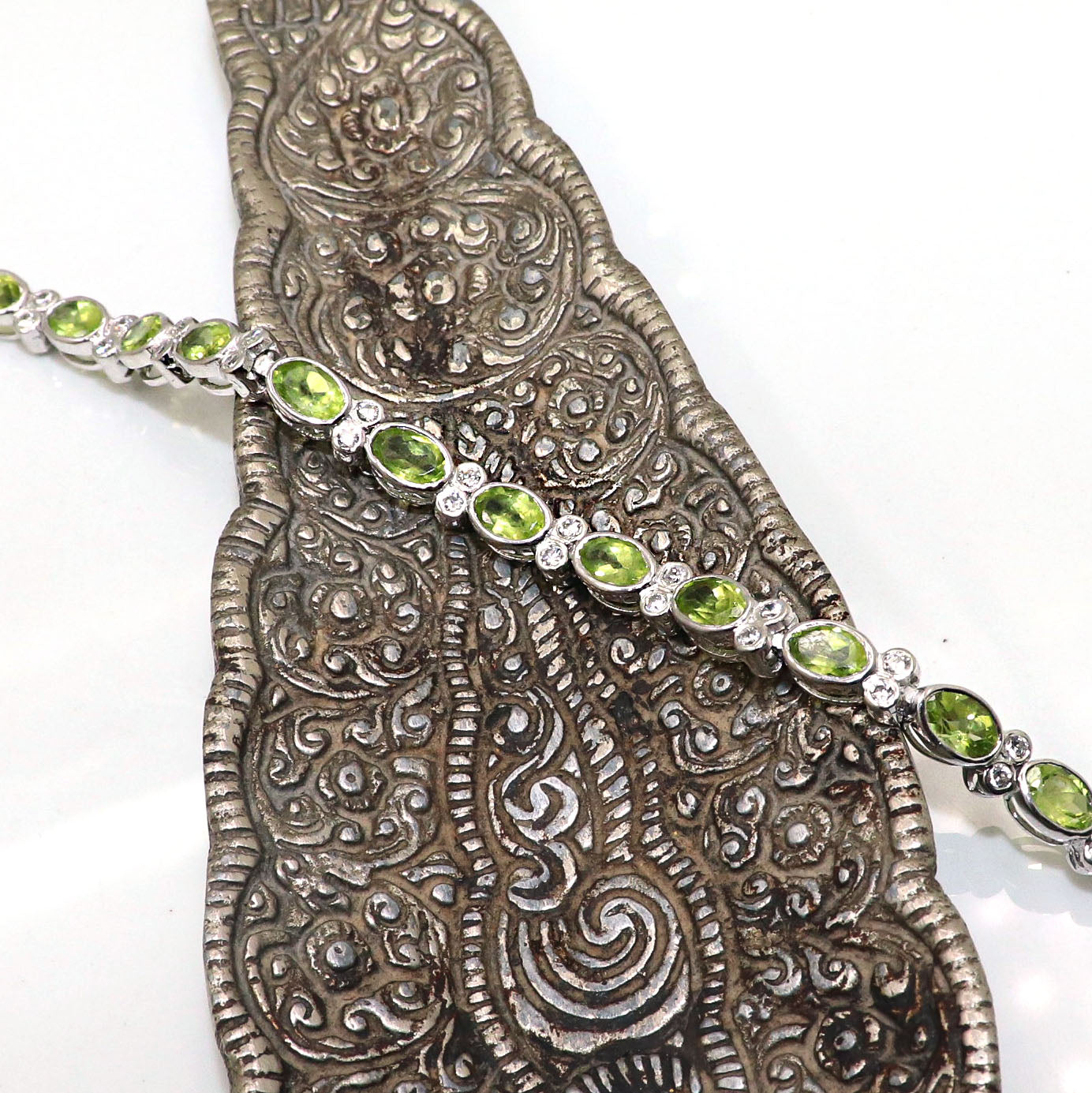 Peridot Gemstone with CZ Bracelets for Everyday Glam