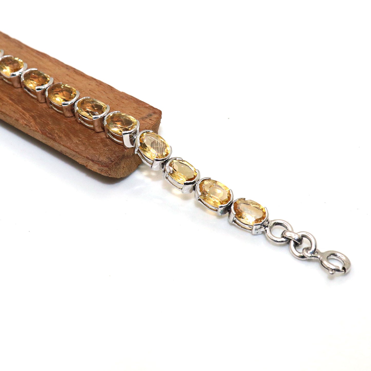 Eye Catchy Citrine Gemstone Tennis Bracelets Jewelry