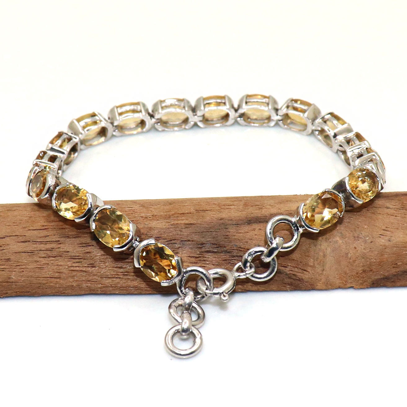 Eye Catchy Citrine Gemstone Tennis Bracelets Jewelry