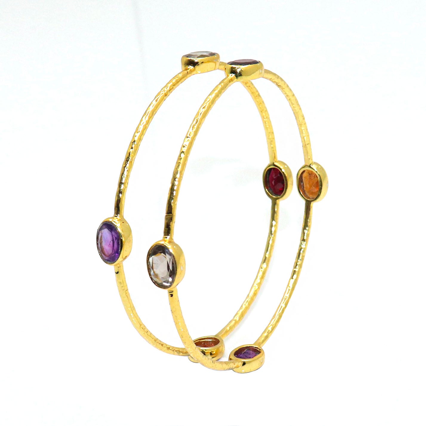 Gleaming Horizon A Sleek Minimalist Bangle Gemstone Bracelet.